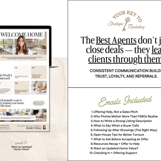 Under Contract Real Estate Drip Campaign | Home Buyer Email Templates | Realtor Marketing | Email Automation | Canva | Home Buyer