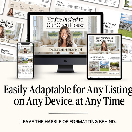Open House Announcement Email Template | Open House Invitation | Open House Email Template | Real Estate Marketing | Real Estate Canva Email