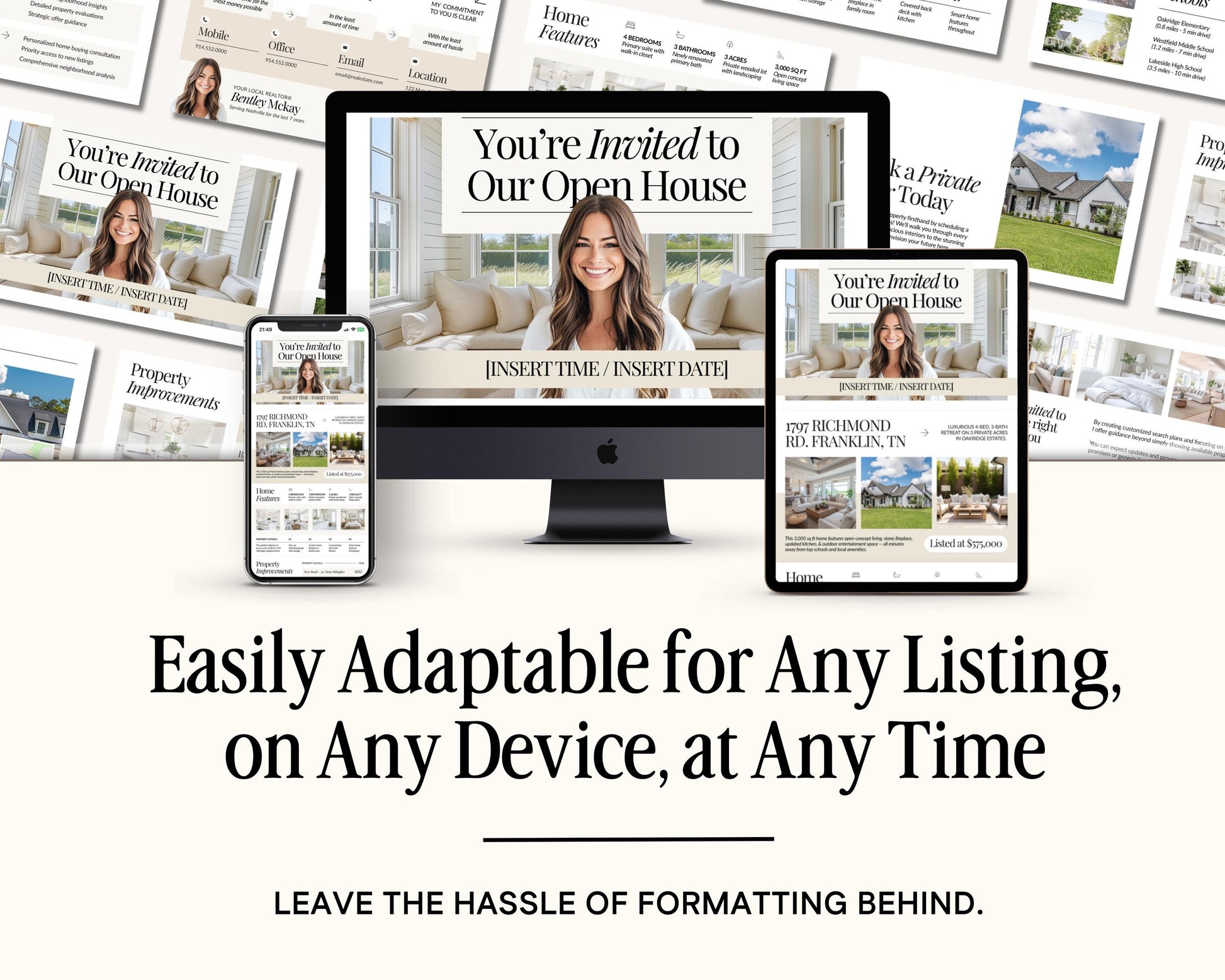 Open House Announcement Email Template | Open House Invitation | Open House Email Template | Real Estate Marketing | Real Estate Canva Email