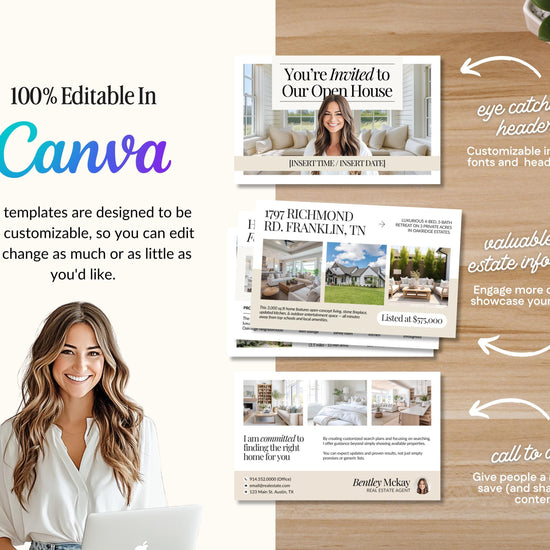 Open House Announcement Email Template | Open House Invitation | Open House Email Template | Real Estate Marketing | Real Estate Canva Email
