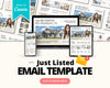 Just Listed Email | Real Estate Email Template | New Listing Announcement | Email Marketing | Real Estate Farming | Real Estate Marketing |