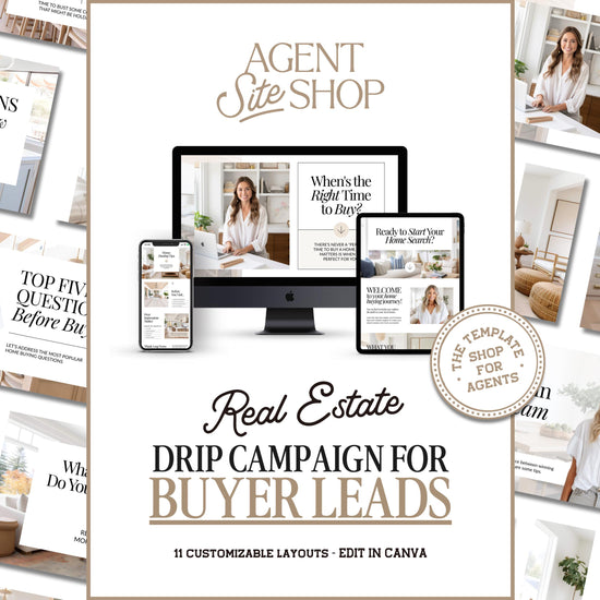 Real Estate Drip Campaign | Buyer Lead Email Templates | Realtor Marketing | Home Buyer Nurture | Real Estate Email Automation | Home Buyer