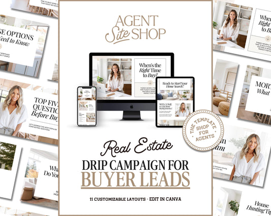Real Estate Drip Campaign | Buyer Lead Email Templates | Realtor Marketing | Home Buyer Nurture | Real Estate Email Automation | Home Buyer