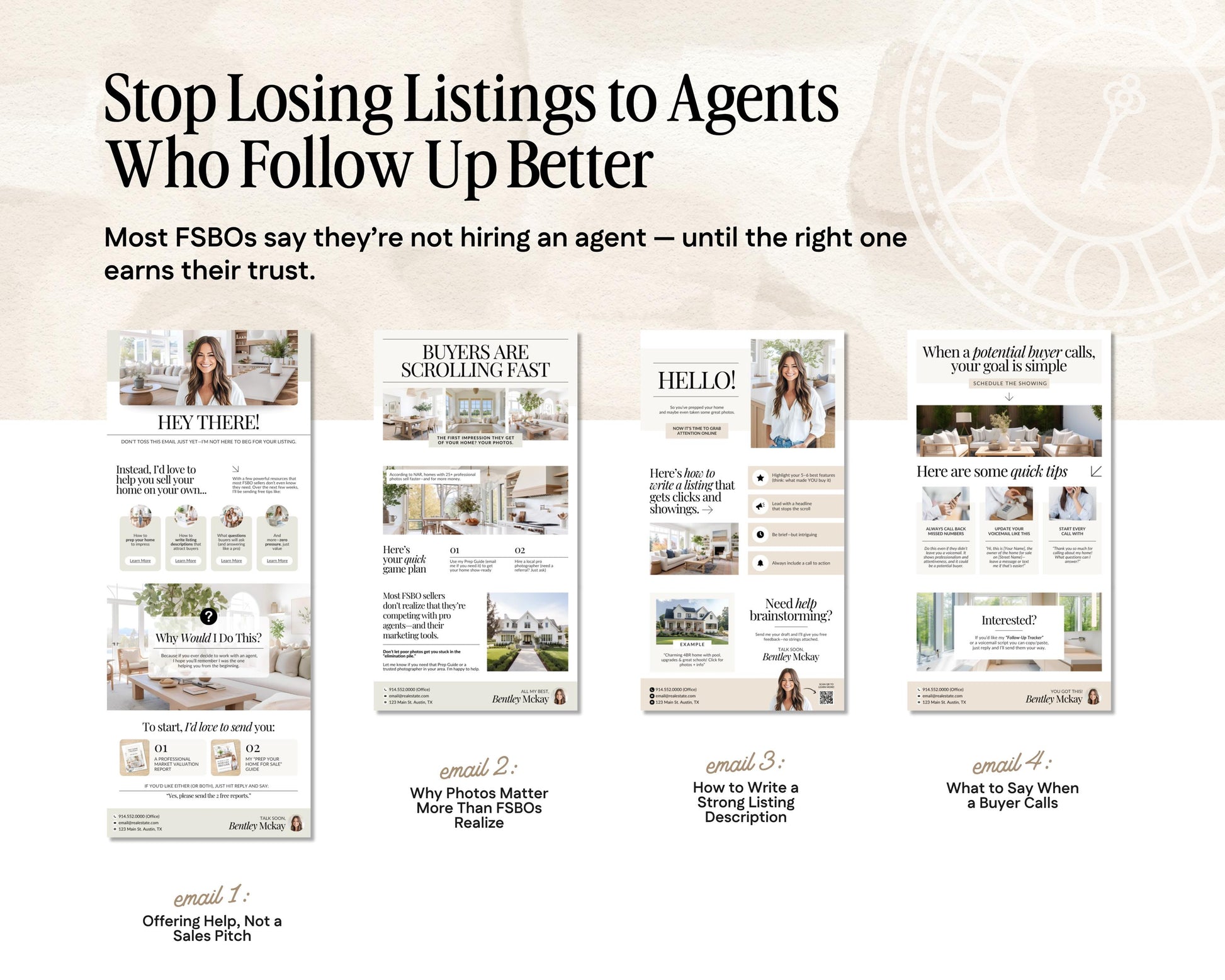 For Sale By Owner Emails | Real Estate Template | FSBO Follow Up | Home Seller Lead Gen | Real Estate Farming | FSBO Email | Email Follow Up