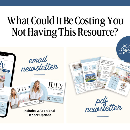 July Real Estate Newsletter | Real Estate Marketing | Monthly Real Estate Newsletter | Email Marketing | Canva Template| Printable | July