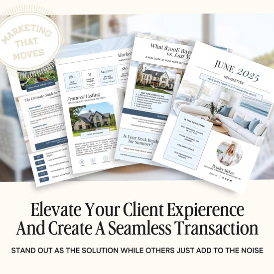 June Real Estate Newsletter | Real Estate Marketing | Monthly Real Estate Newsletter | Email Marketing | Canva Template| Printable | June