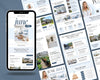 June Real Estate Newsletter | Real Estate Marketing | Monthly Real Estate Newsletter | Email Marketing | Canva Template| Printable | June
