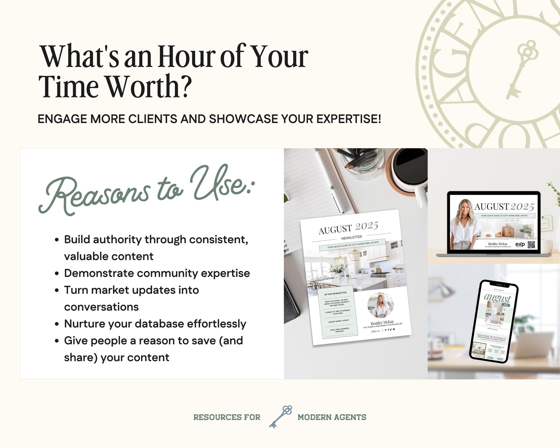 August 2025 Real Estate Newsletter | Real Estate Marketing | Monthly Real Estate Newsletter | Email Marketing | Canva Template | Printable