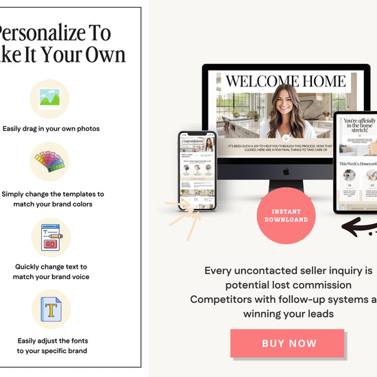 Under Contract Real Estate Drip Campaign | Home Buyer Email Templates | Realtor Marketing | Email Automation | Canva | Home Buyer