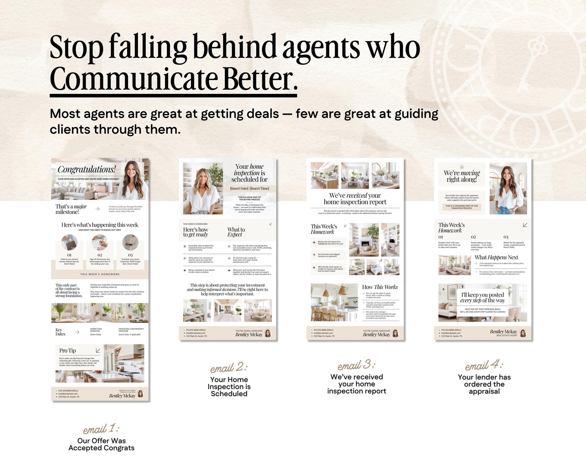 Under Contract Real Estate Drip Campaign | Home Buyer Email Templates | Realtor Marketing | Email Automation | Canva | Home Buyer