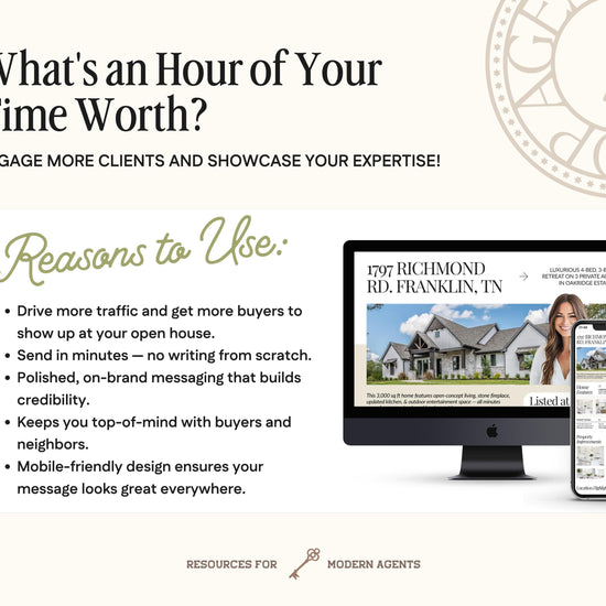 Open House Announcement Email Template | Open House Invitation | Open House Email Template | Real Estate Marketing | Real Estate Canva Email