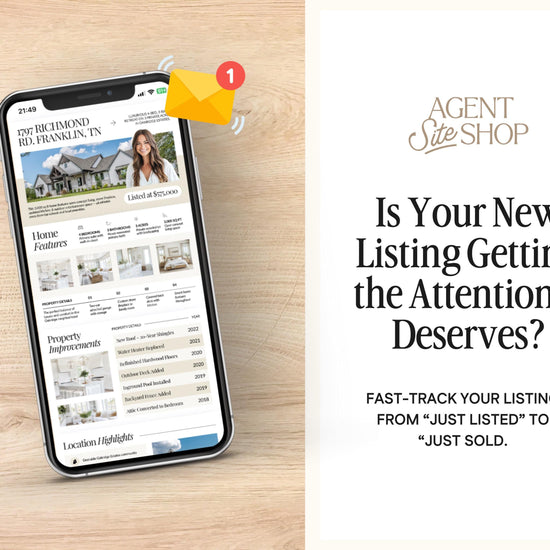 Just Listed Email | Real Estate Email Template | New Listing Announcement | Email Marketing | Real Estate Farming | Real Estate Marketing |