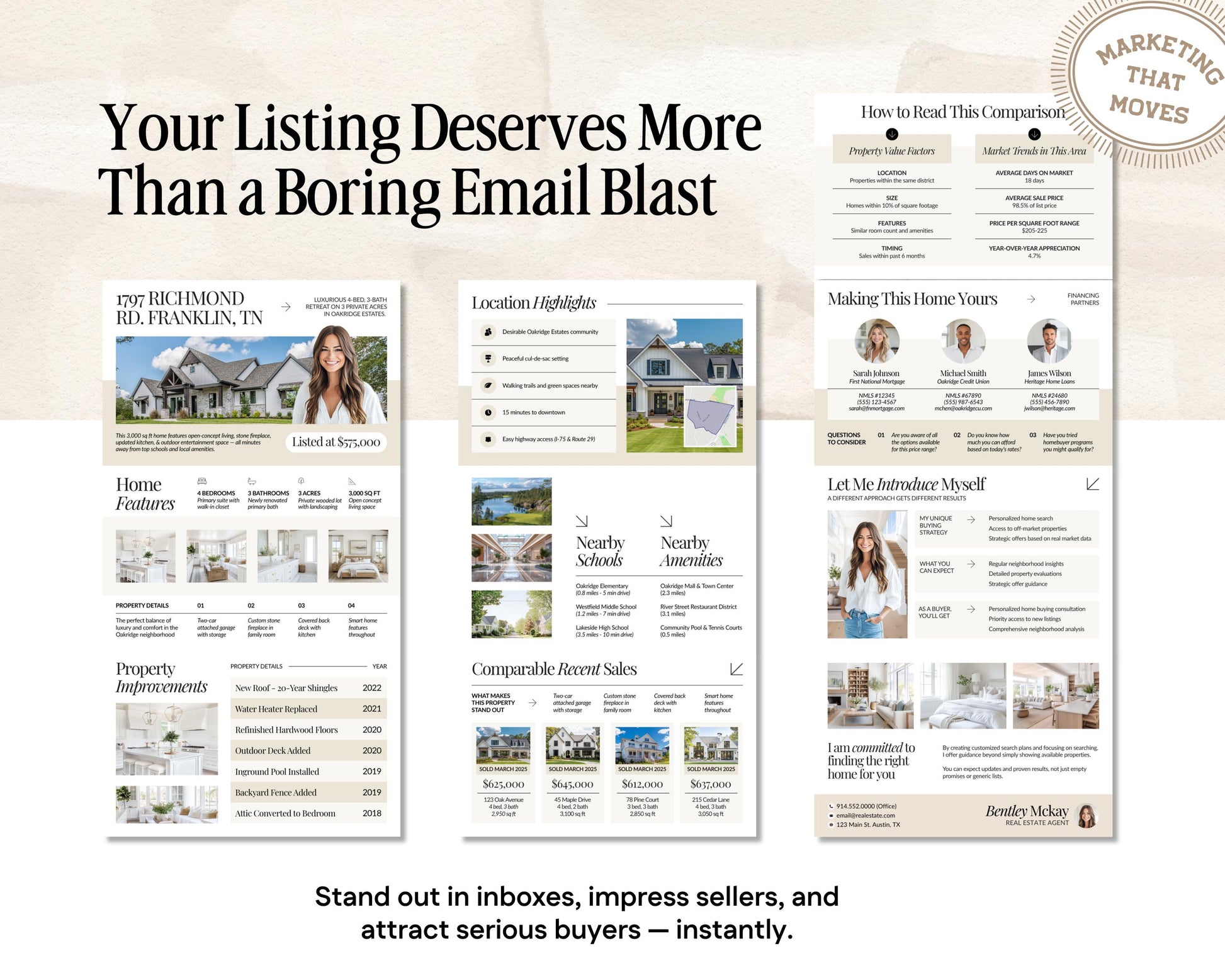 Just Listed Email | Real Estate Email Template | New Listing Announcement | Email Marketing | Real Estate Farming | Real Estate Marketing |