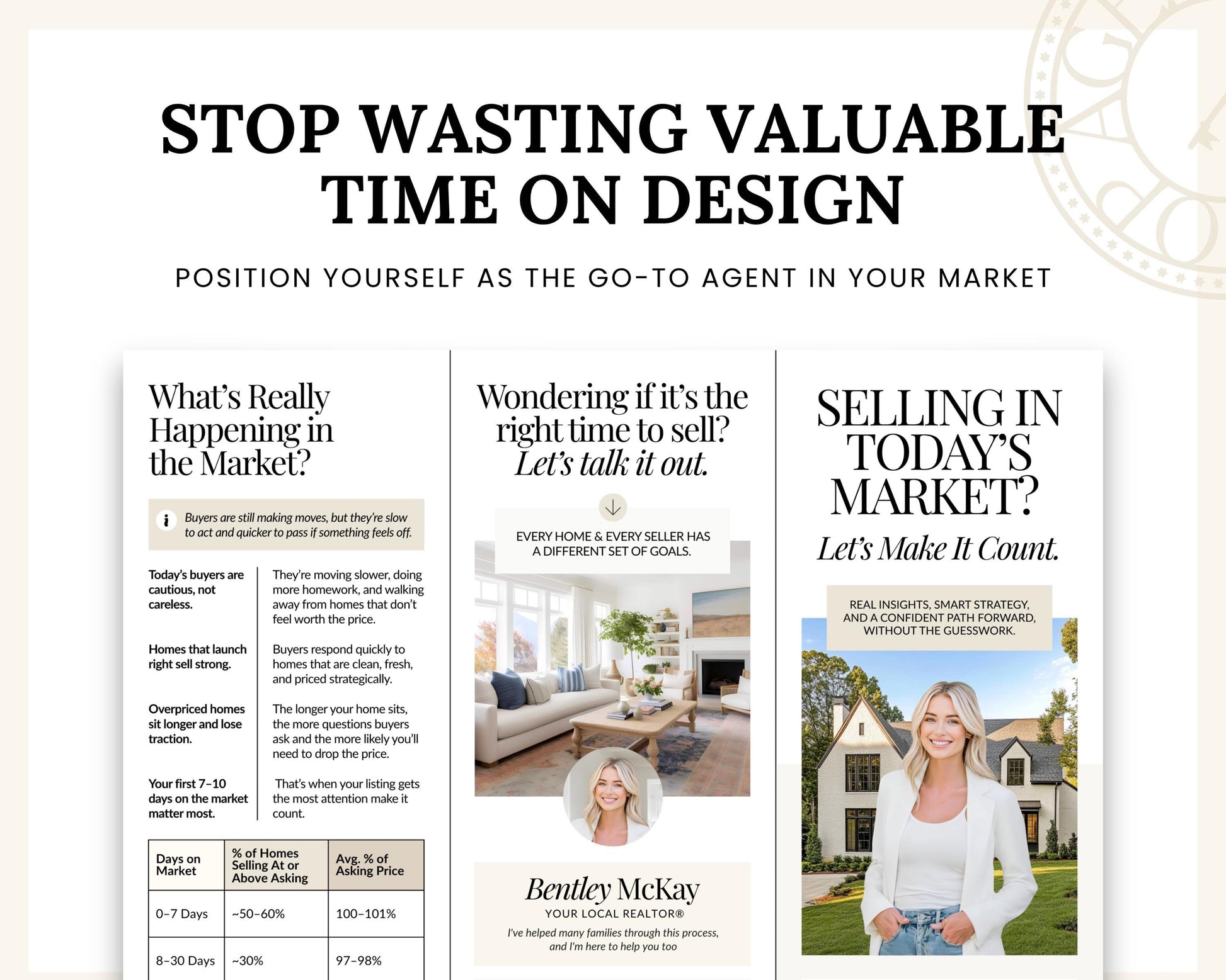Home Seller Brochure | Editable Canva Template | Real Estate Marketing | Double-Sided Tri-Fold Brochure | Seller Guide | Open House Tri-Fold