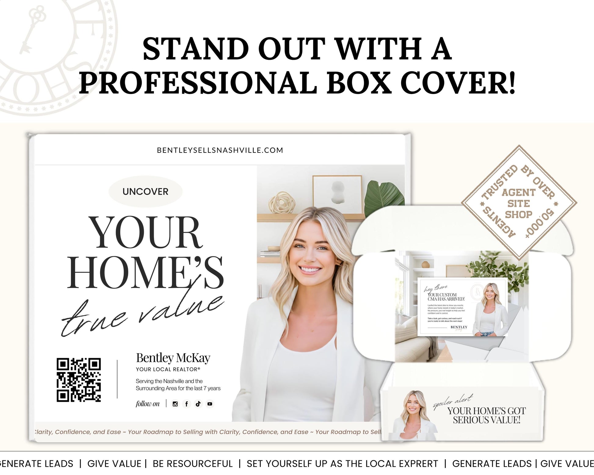CMA Box Template | Real Estate Pre-Listing Box Cover | Listing Presentation Box | Box Cover | Real Estate Box Template | Custom CMA Box