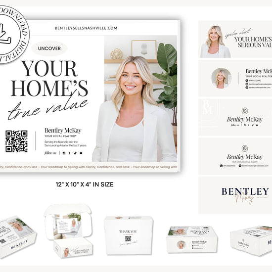 CMA Box Template | Real Estate Pre-Listing Box Cover | Listing Presentation Box | Box Cover | Real Estate Box Template | Custom CMA Box