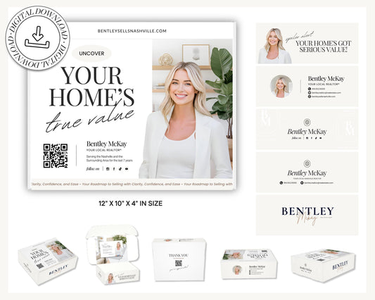 CMA Box Template | Real Estate Pre-Listing Box Cover | Listing Presentation Box | Box Cover | Real Estate Box Template | Custom CMA Box