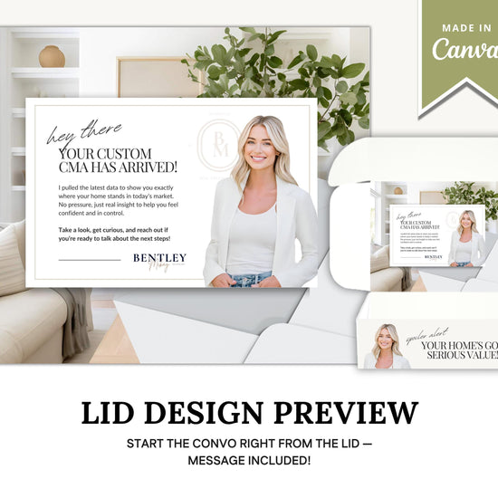 CMA Box Template | Real Estate Pre-Listing Box Cover | Listing Presentation Box | Box Cover | Real Estate Box Template | Custom CMA Box