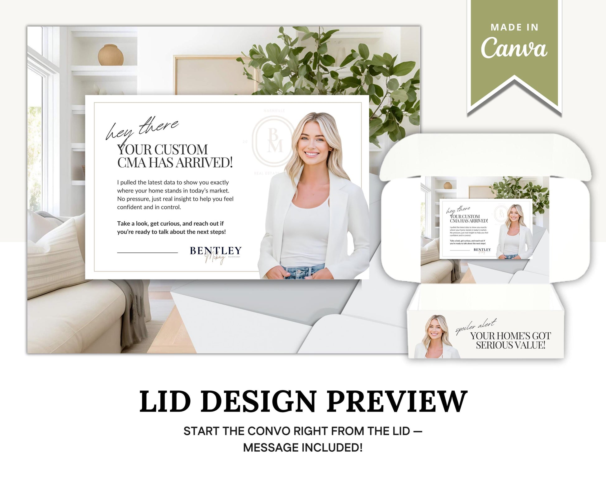 CMA Box Template | Real Estate Pre-Listing Box Cover | Listing Presentation Box | Box Cover | Real Estate Box Template | Custom CMA Box