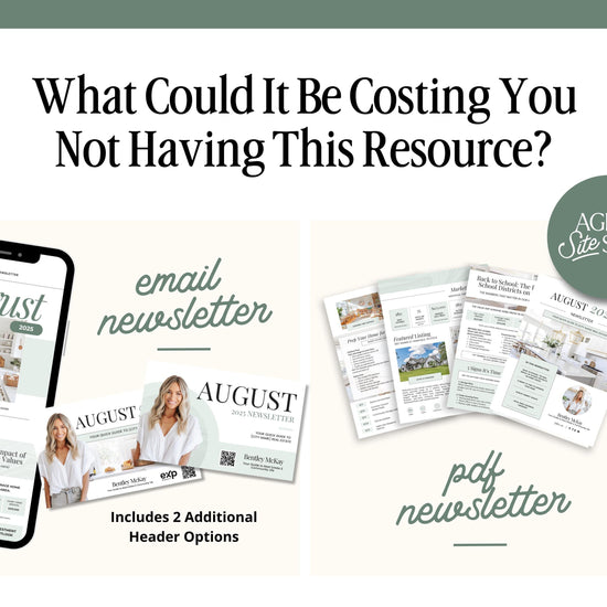 August 2025 Real Estate Newsletter | Real Estate Marketing | Monthly Real Estate Newsletter | Email Marketing | Canva Template | Printable