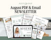 August 2025 Real Estate Newsletter | Real Estate Marketing | Monthly Real Estate Newsletter | Email Marketing | Canva Template | Printable