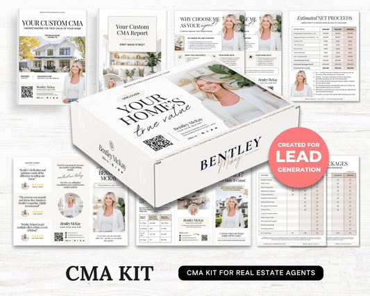 CMA Kit for Real Estate Agents | Real Estate CMA | Listing Presentation| Box Cover | Real Estate Box Template | Custom CMA Box | Home Equity