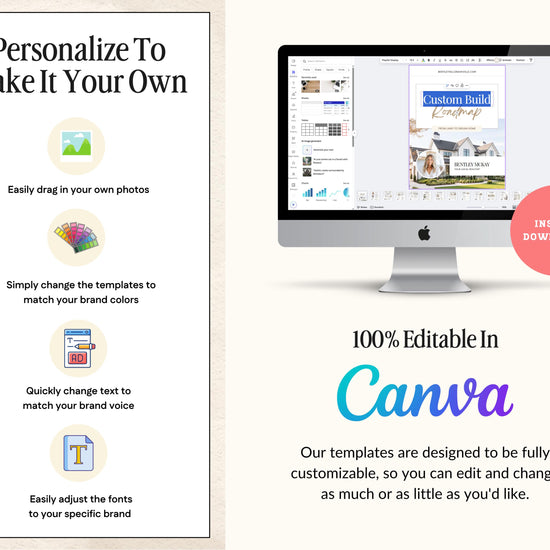 New Construction Bundle | New Home Builder Guide | New Construction Real Estate | New Home Construction Buyer | Real Estate Marketing| Canva