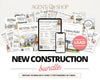 New Construction Bundle | New Home Builder Guide | New Construction Real Estate | New Home Construction Buyer | Real Estate Marketing| Canva