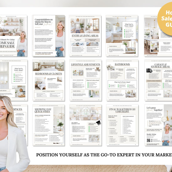 Pre-listing Kit for Real Estate Agent, Pre-listing Box Cover, Pre-listing Presentation, Questionnaire, Just Listed Flyer, Seller Commission