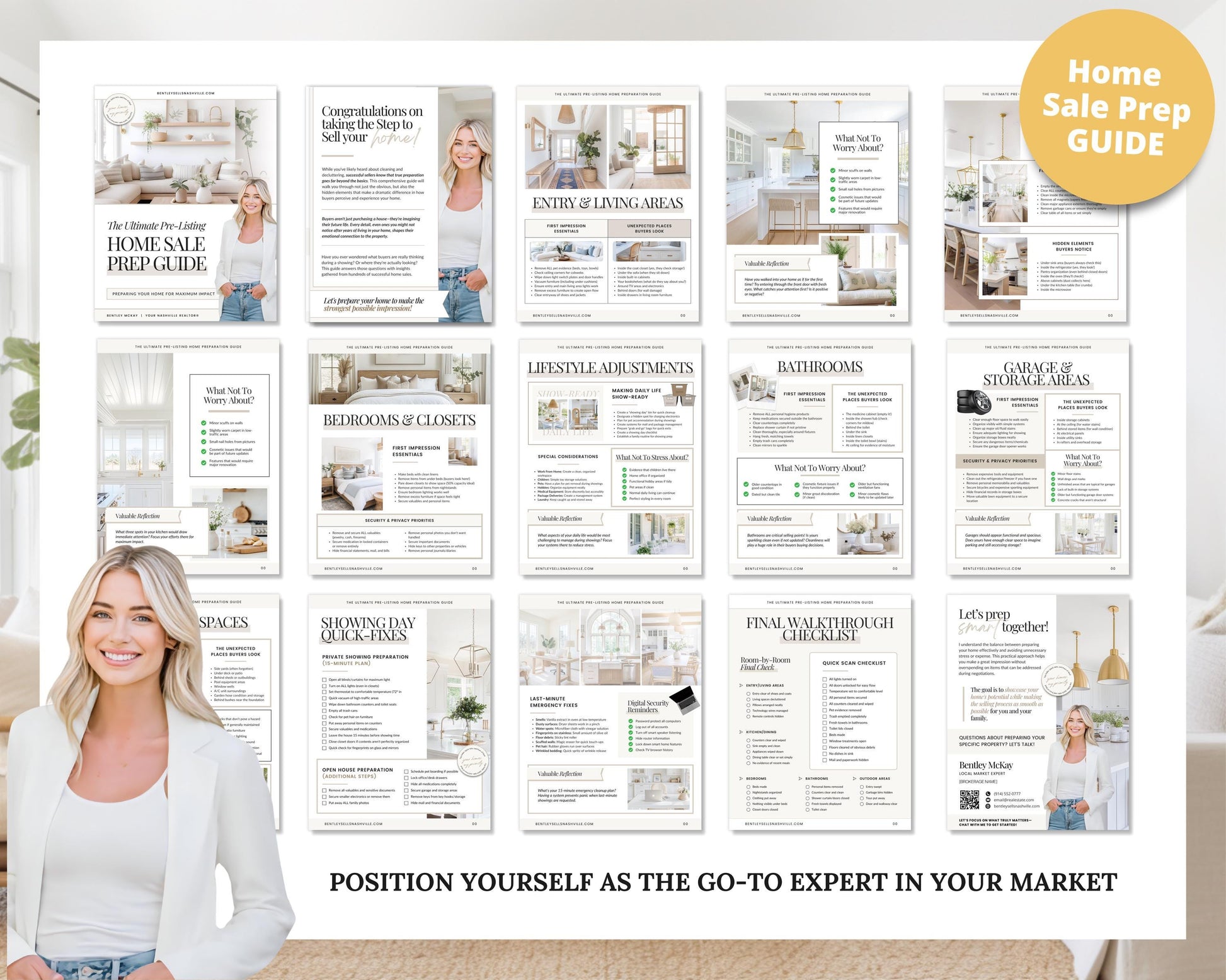 Pre-listing Kit for Real Estate Agent, Pre-listing Box Cover, Pre-listing Presentation, Questionnaire, Just Listed Flyer, Seller Commission