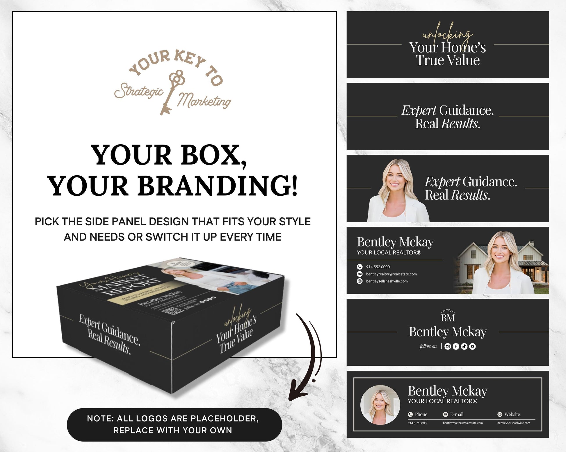 CMA Box for Real Estate Agent, Pre-listing Presentation, CMA Box Cover, Just Listed Flyer Seller, CMA Template, Home Equity Report, Canva