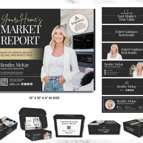 CMA Box for Real Estate Agent, Pre-listing Presentation, CMA Box Cover, Just Listed Flyer Seller, CMA Template, Home Equity Report, Canva