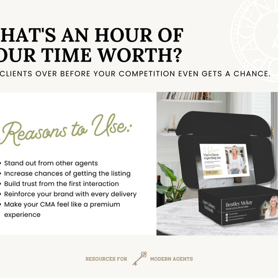 CMA Box for Real Estate Agent, Pre-listing Presentation, CMA Box Cover, Just Listed Flyer Seller, CMA Template, Home Equity Report, Canva