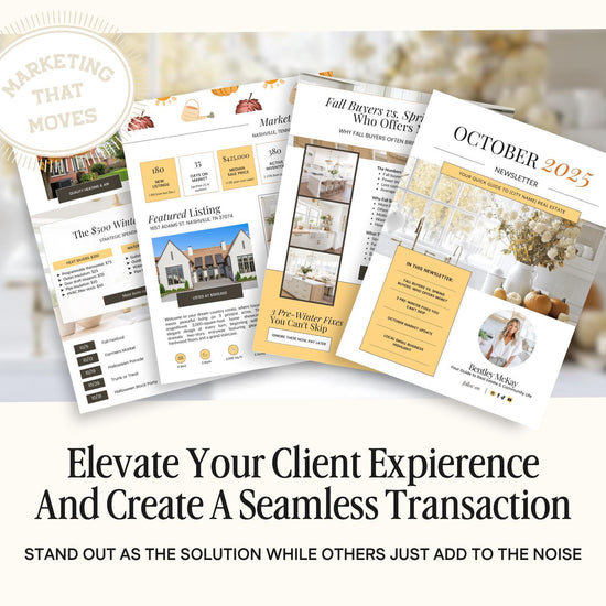 October Real Estate Newsletter | October Newsletter | Real Estate Email Marketing | Autumn Real Estate Template | Flodesk | Pumpkin Spice