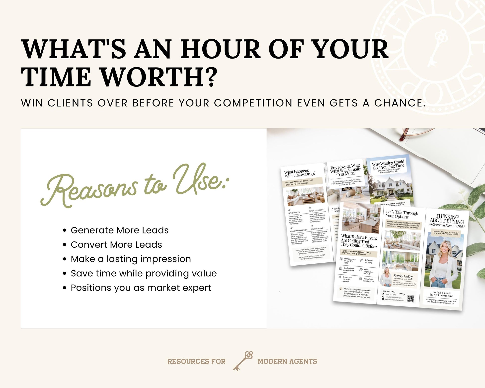 Home Buyer Brochure | Editable Canva Template | Real Estate Marketing | Double-Sided Tri-Fold Brochure | Buyer Guide | Open House Tri-Fold