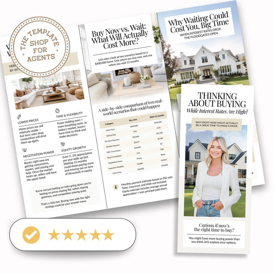 Home Buyer Brochure | Editable Canva Template | Real Estate Marketing | Double-Sided Tri-Fold Brochure | Buyer Guide | Open House Tri-Fold