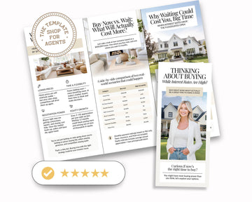 Home Buyer Brochure | Editable Canva Template | Real Estate Marketing | Double-Sided Tri-Fold Brochure | Buyer Guide | Open House Tri-Fold