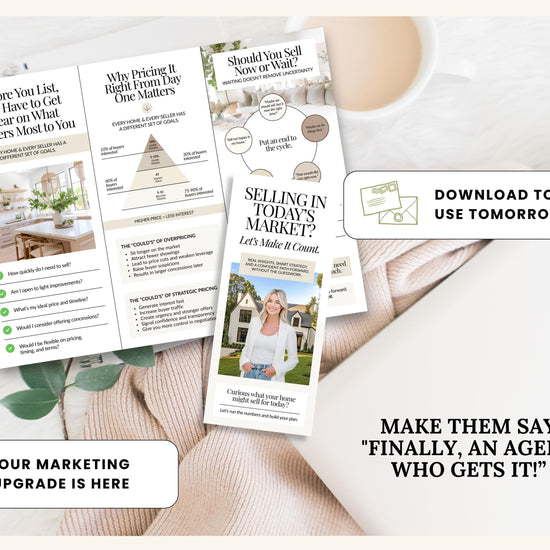 Home Seller Brochure | Editable Canva Template | Real Estate Marketing | Double-Sided Tri-Fold Brochure | Seller Guide | Open House Tri-Fold
