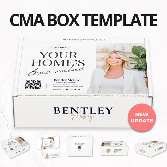 CMA Box Template | Real Estate Pre-Listing Box Cover | Listing Presentation Box | Box Cover | Real Estate Box Template | Custom CMA Box