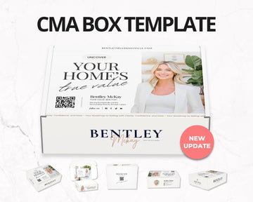 CMA Box Template | Real Estate Pre-Listing Box Cover | Listing Presentation Box | Box Cover | Real Estate Box Template | Custom CMA Box