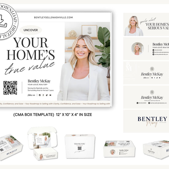 CMA Kit for Real Estate Agents | Real Estate CMA | Listing Presentation| Box Cover | Real Estate Box Template | Custom CMA Box | Home Equity