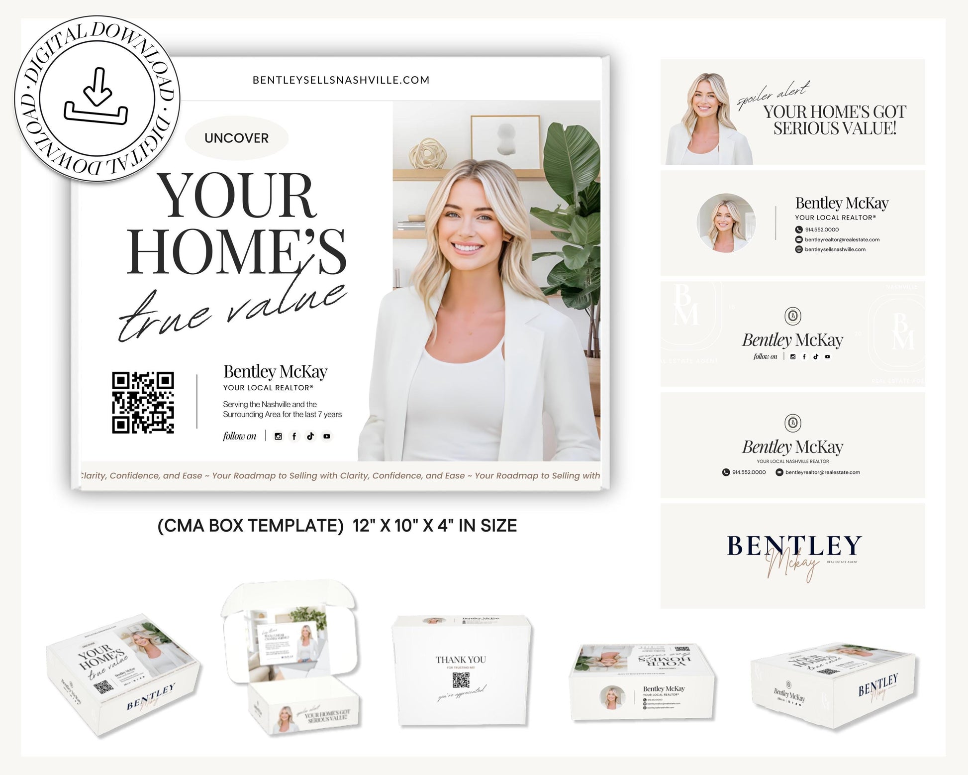 CMA Kit for Real Estate Agents | Real Estate CMA | Listing Presentation| Box Cover | Real Estate Box Template | Custom CMA Box | Home Equity