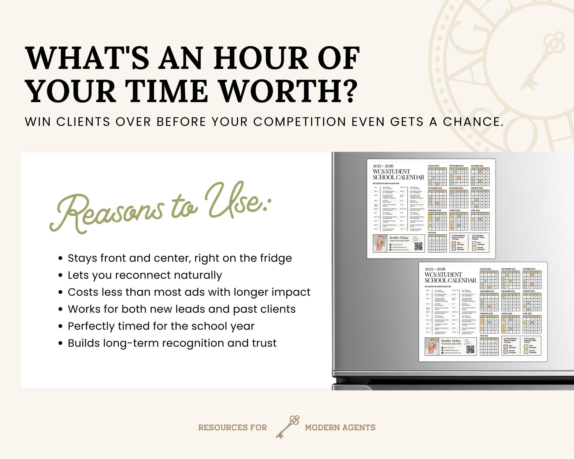 School Year Calendar 2026-2027 | School Year Schedule Mailer | Back-to-School | Real Estate Farming | Fall Real Estate Marketing | Canva