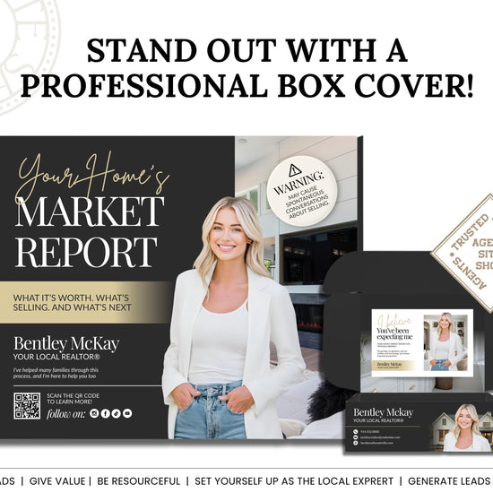 CMA Box for Real Estate Agent, Pre-listing Presentation, CMA Box Cover, Just Listed Flyer Seller, CMA Template, Home Equity Report, Canva