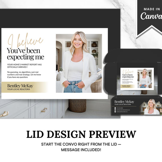 CMA Box for Real Estate Agent, Pre-listing Presentation, CMA Box Cover, Just Listed Flyer Seller, CMA Template, Home Equity Report, Canva