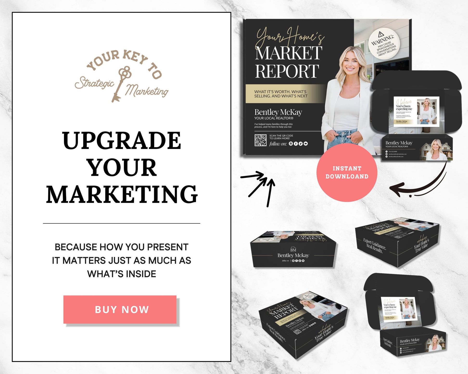 CMA Box for Real Estate Agent, Pre-listing Presentation, CMA Box Cover, Just Listed Flyer Seller, CMA Template, Home Equity Report, Canva