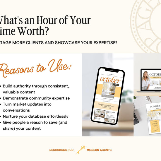 October Real Estate Newsletter | October Newsletter | Real Estate Email Marketing | Autumn Real Estate Template | Flodesk | Pumpkin Spice