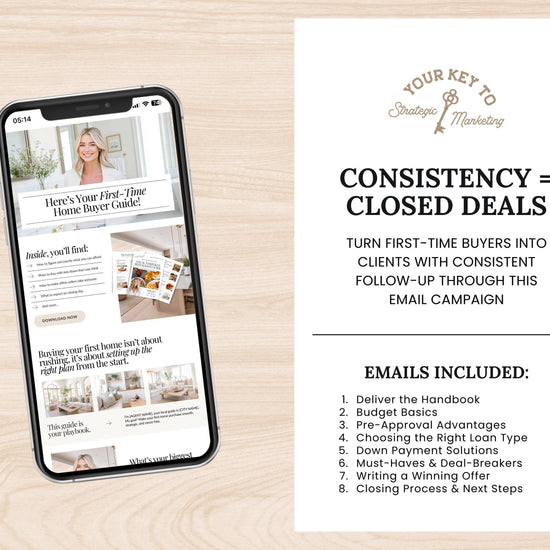 First-Time Home Buyer Drip Campaign | Home Buyer Email Template | Email Campaign |Home Buyer Nurture |Real Estate Email Automation | Flodesk
