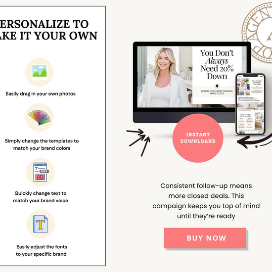 First-Time Home Buyer Drip Campaign | Home Buyer Email Template | Email Campaign |Home Buyer Nurture |Real Estate Email Automation | Flodesk