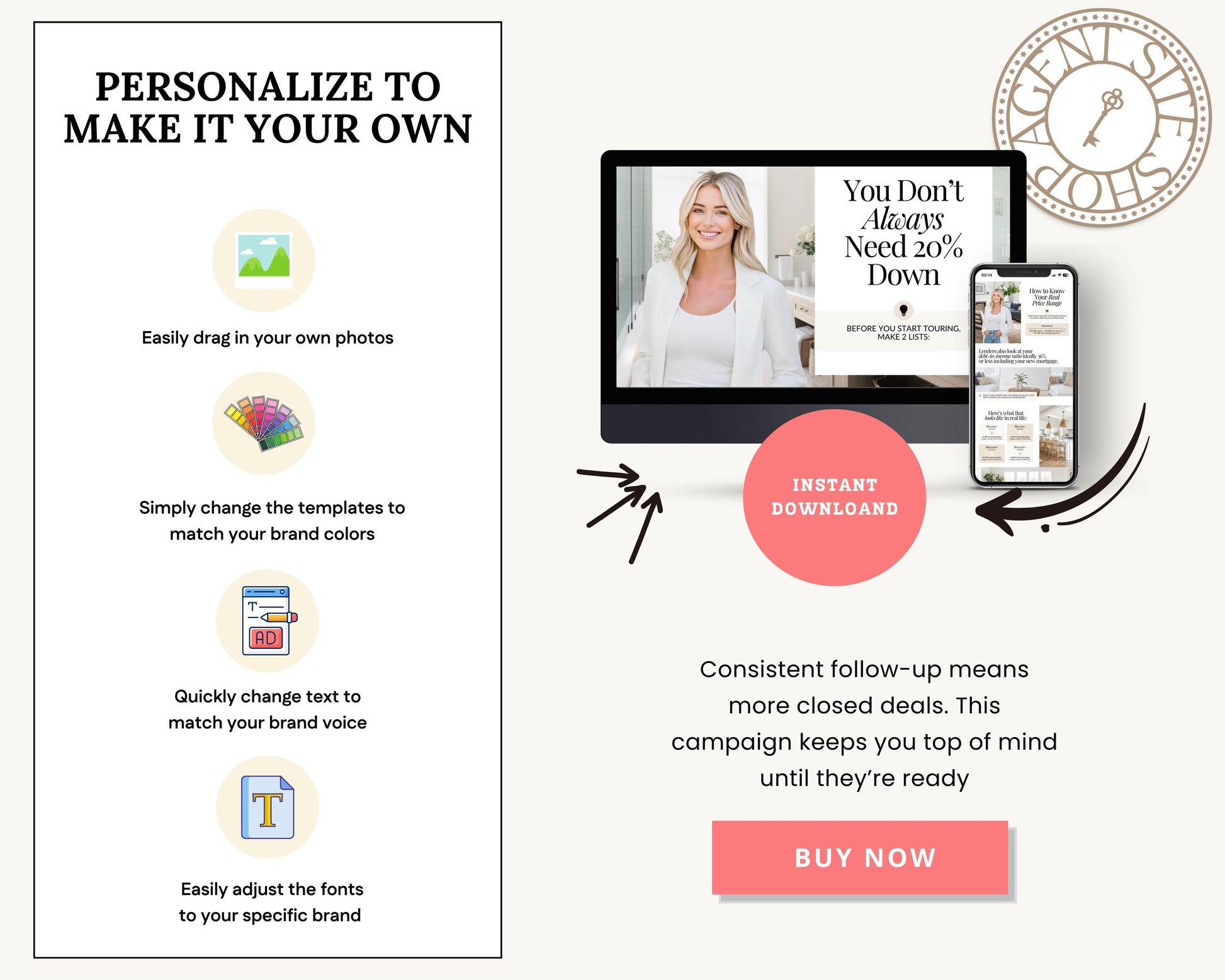 First-Time Home Buyer Drip Campaign | Home Buyer Email Template | Email Campaign |Home Buyer Nurture |Real Estate Email Automation | Flodesk
